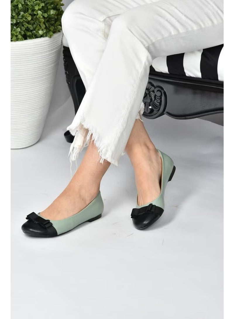 Fox Shoes أحذية مسطحة نسائية خضراء/سوداء D726019509 - Image 3